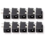 FolioGadgets 10-Pack 3-Pin 3.5mm x 1.35mm Female DC Power Jack Socket Connector for PCB Mount