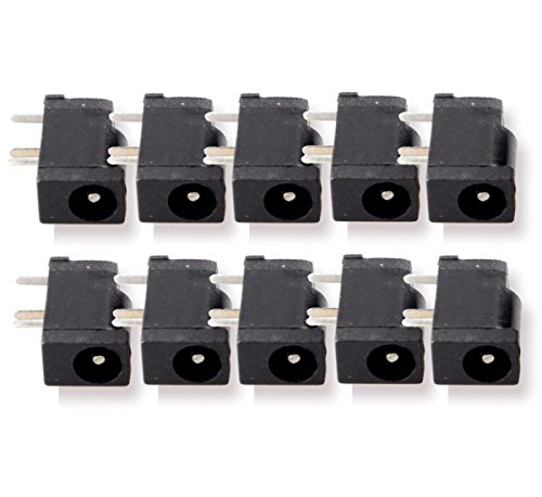 FolioGadgets 10-Pack 3-Pin 3.5mm x 1.35mm Female DC Power Jack Socket Connector for PCB Mount