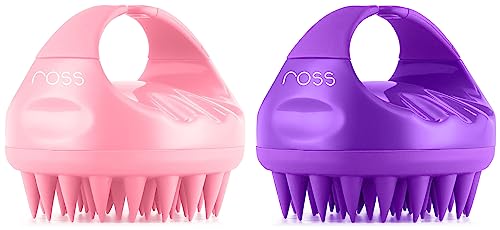Image of Ross Hair Scalp Manual Massager Shampoo Brush with Soft Silicone Bristles for Anti Dandruff & Ross Hair Scalp Manual Massager Shampoo Hair Brush with Soft Silicone Bristles for Anti Dandruff