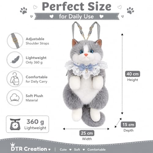 Image of Cute Tiger Plush Sling Bag for Kids | Soft Toy Shoulder Bag with Adjustable Strap | Lightweight Animal Backpack for Boys & Girls | Travel & Gift Bag - Black & White