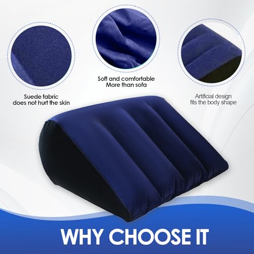 Sex Lendenkissen Sex Kissen, Sexspielzeug Liebeskissen für Paare - Aufblasbares Lendenkissen mit Dreieck-Form für Sexstellungen, Erotik Keilkissen & Positionierungs-Hilfe für Paare, Männer und Frauen