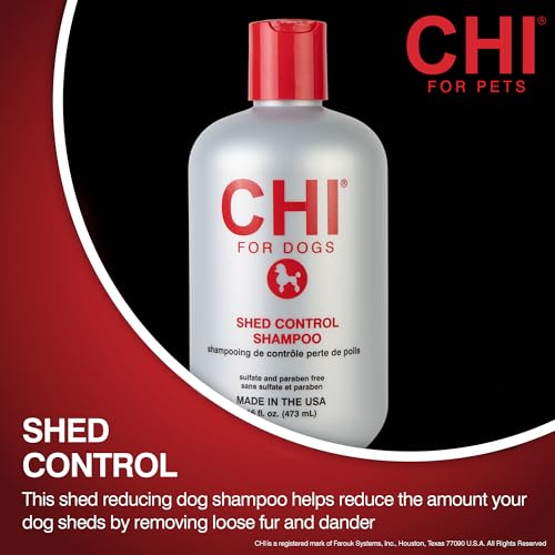 CHI for Dogs Shed Control Anti-Shedding Dog Shampoo, 16 Oz - image 2