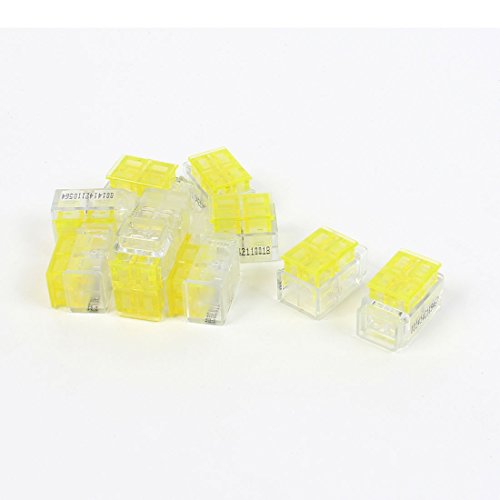 Aexit 10 Pcs Double Ways Push in Cable I-Clamp Wiring Connector Insulated Splice for 1.5-2.5mm2 Wire (3d8a298109b5018adbdc2d0a47ef4094)