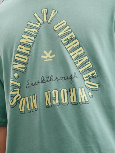 Image of WROGN Men's Cotton T-Shirt | Retro Typography Print | Oversized Fit