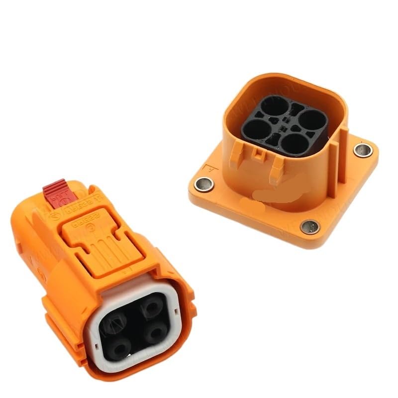Connecteur HV droit HVCC 4P pour câble EV 6mm² et coque de blindage