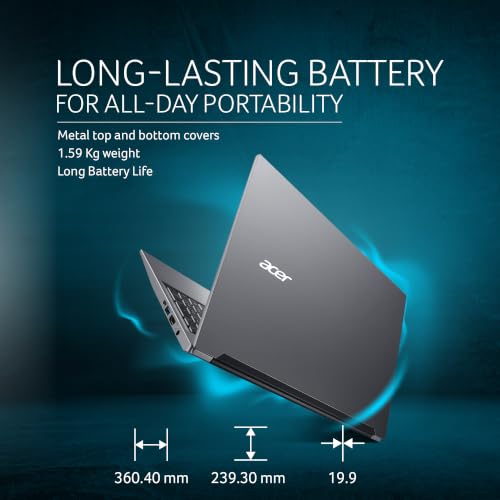 Image of Acer Aspire Lite, AMD Ryzen 3-5400U, Office 2024 + M365 Basic, 8GB RAM /512GB SSD, Full HD IPS, 15.6 inch /39.62 cm, Windows 11 Home, Steel Gray, 1.59 KG, AL15-41, Metal Body, Premium Thin and Light Laptop