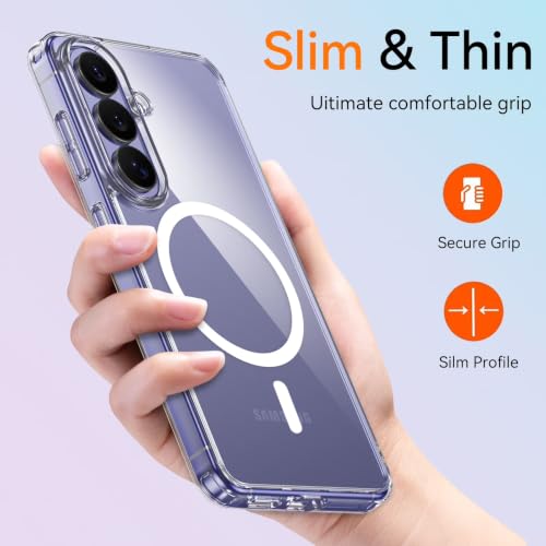 Image of DIZORO Crystal Clear Magnetic Compatible with Samsung S26 Case with Anti-Yellow Anti-Scratch | Shockproof Transparent Cover