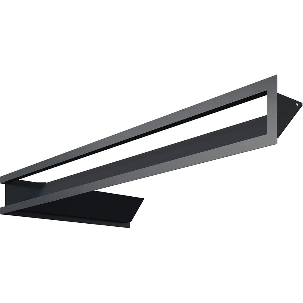 Rejilla de Chimenea de Esquina de Aire SF Derecha Negro 40 x 80 x 9 - KRATKI