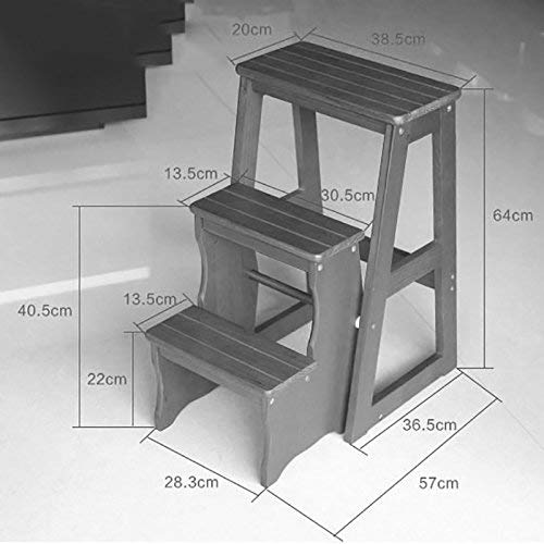 Tabouret bois massif robuste avec structure de chaise pliante