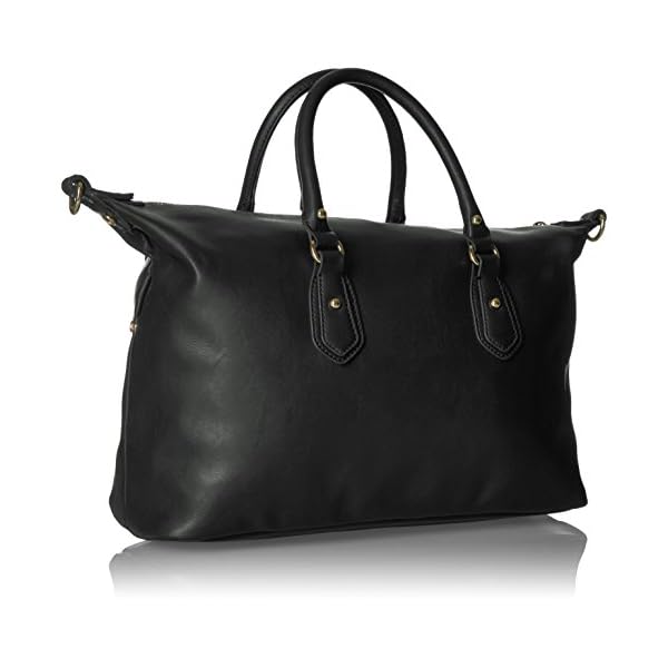 Tommy-Hilfiger-Handbag-Jaden-Satchel Tommy Hilfiger Jaden Satchel Crossbody Bag, Black Polyvinyl Chloride