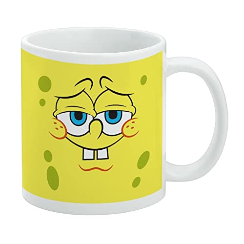 SpongeBob Keramik-Kaffeetasse mit selbstbewusstem Gesicht, originelles...