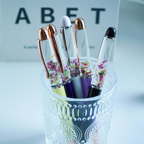 Sikyby Zauberstab Nettes 3D Schwimmer Flüssigkeit Schreiben Journaling Büro Stift Einzigartiges Geschenk für Frauen Männer Kinder Set von 5 Stiften