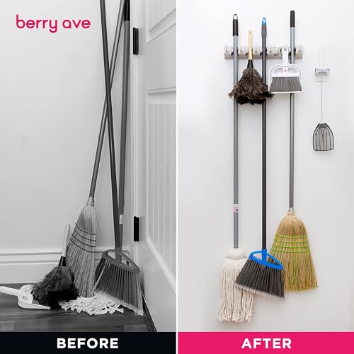 Berry Ave Broom Holder & Wall Mount Garden Tool Organizer - Image 7
