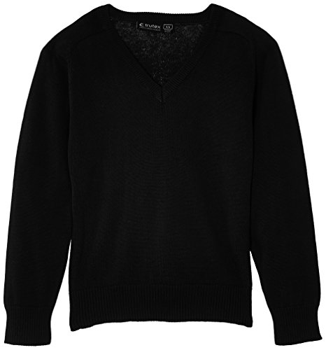 TRUTH & FABLE Boys Cotton V Neck Prenda de Punto, Negro, 10 años para Niños