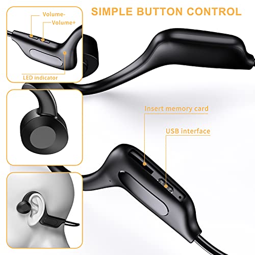 Open Ear Air Conduction Bluetooth Headphones, Aocoakw Ear Hook Wireless Sports Earphones With Mic Lightweight 5 Hrs Playtime For Workouts, Running, Cycling, Gyming #TOP2
