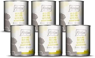 MjAMjAM - Premium wet cat food - DUO of tender duck & good turkey on steamed pumpkin, 6 pack (6 x 800 g), grain free with extra meat