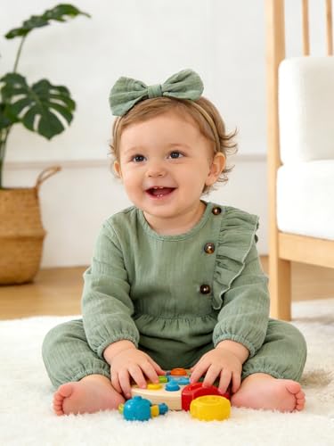 Newborn Baby Girls Smocked Romper - image 2