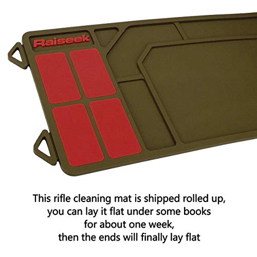 Raiseek Universal Gun Cleaning Kit Rifle Pistol Shotgun Cleaning Kit For All Calibers With Rifle Shotgun Cleaning Mat, Anti-Slip Magnetic Gun Maintenance Mat #TOP7