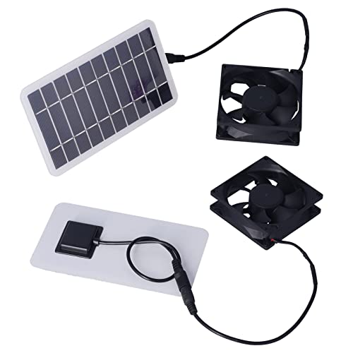 Ventilador de panel solar de escape para eliminar calor en camping 3
