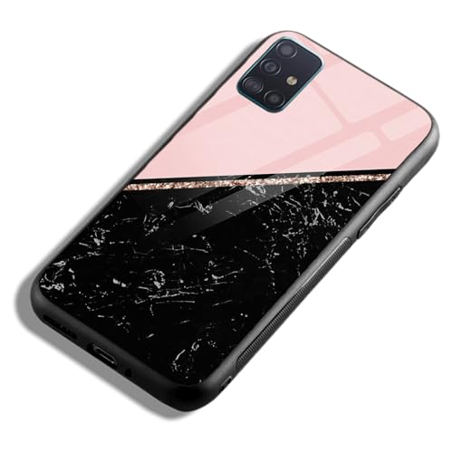 Image of COLORflow Back Cover Compatible with Samsung Galaxy A71 | Black Marble Pink | Shockproof TPU Bumper Cover with Camera Protection Back Cover Compatible with Samsung Galaxy A71