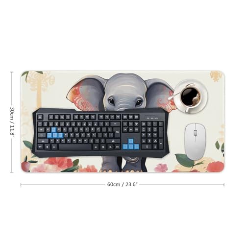 Mouse Pad grande Lucky Elephant con base antideslizante miniatura 2