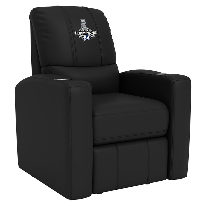 Dreamseat Black Stealth Manual Recliner with Tampa Bay Lightning 2021 Champions Logo