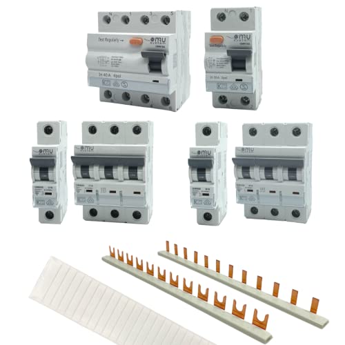 Leitungsschutzschalter Sicherungsautomat LS-Schalter Hauptschalter B 6A 63A (3Pol Gabel Stromschiene)