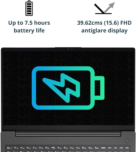 Image of Lenovo V15 Laptop, 15.6 inch FHD Display, AMD Ryzen 5 7520U Processor (Beat Intel i7-1065G7), 16GB RAM, 512GB SSD, HDMI, RJ45, Numeric Keypad, Wi-Fi, Windows 11 Pro, Black