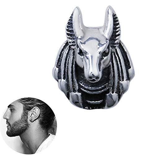 Boucles d'oreilles Anubis en argent sterling 925, finition ancienne hypoallergénique