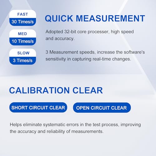 Image of MATRIX MCR5200 Benchtop LCR Meter, 40Hz-200kHz 0.1%, Digital LCR Bridge Measures Inductance /Capacitance /Resistance, USB /RS232C, Calib-Clear, Data Save
