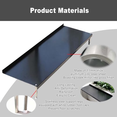 Extensor de alféizar de ventana extensible de 120cm sin taladros para plantas 5