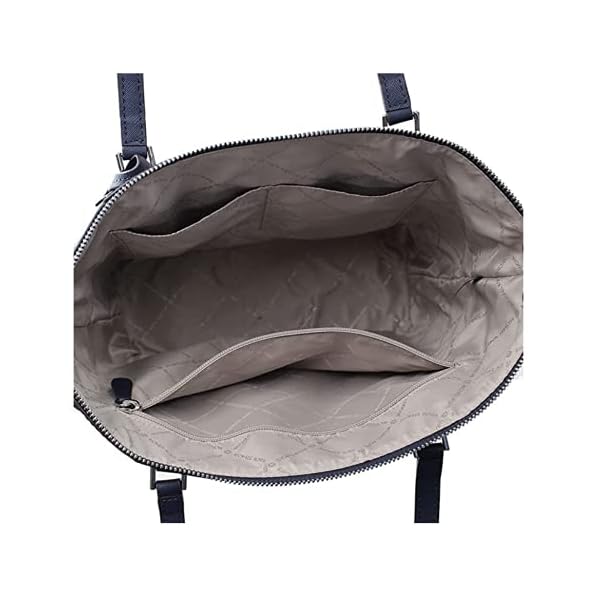 Michael-Kors-Charlotte-Large-Top-Zip-Tote Michael Kors Charlotte Large Top Zip Tote (Navy/Silver Hardware)