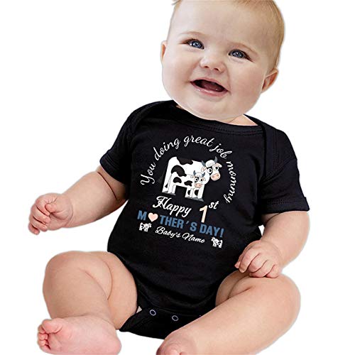 Personalized Custom Baby Onesies Bodysuit for Boy Girl, First Mothers Day Gifts