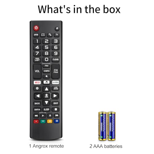 Image of Angrox Universal Remote Control for LG Smart TV for All Models LCD, LED, 3D and HDTV Smart TVs, Black | for All LG OLED 3D Thinq TVs | for AKB75095307 AKB75375604 AKB74915305 AK75675304 AKB76040302 AKB76037601 AKB75675313