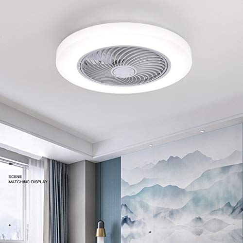 Ventilador de techo con luz LED para dormitorio e salone con telecomando 7