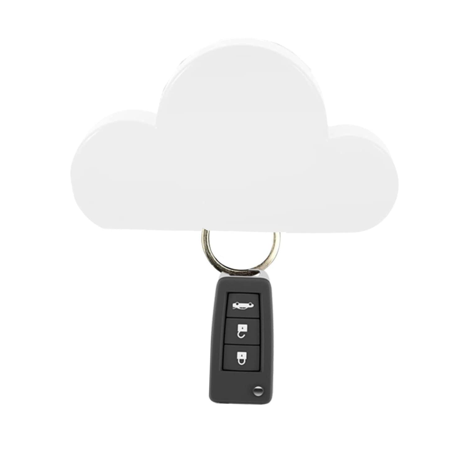 Sujetallaveros Magnético con Forma de Nube, Soportes Fuerte Magnético para Llaves en la Nube Colgador de Pared para Llaves Colgador Porta Llaves Magnético para Casa o Oficina Pasillo Blanco