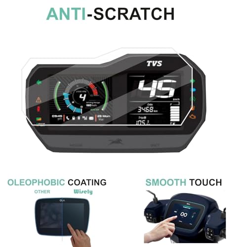 Image of Wisely Premium Speedometer Screen Guard for TVS JUPITER 125 SMARTXONNECT Scooter 2024 Digital TFT Meter Navigation Protector Easy installation kit, HD Clear