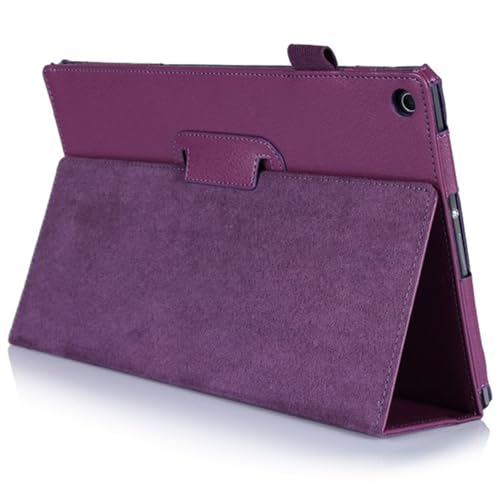 for Sony Xperia Tablet Z2 10.1 SGP511 SGP512 SGP521 SGP541 SGP551 Cover, Ultra Slim Folio Stand Lightweight PU Leather Case for Sony Xperia Z2 10.1 SOT21 SO-05F (Purple)