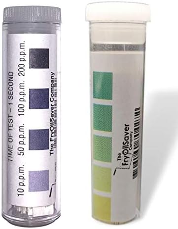 FryOilSaver Co, Restaurant Sanitizer Test Kit, Quat Sanitizer Strips and Chlorine Strip Testing Kit, 0-200ppm Quat Strips and 0-400ppm Chlorine Strips, 2 x Vial of 100 Strips