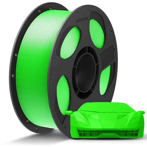 Image of ANYCUBIC PLA Plus (PLA+), 3D Printer Filament 1.75mm, High Toughness 3D Printing Filament, Dimensional Accuracy + /- 0.02mm, Print with Most FDM 3D Printers, 1KG Reusable Spool, Green Flash