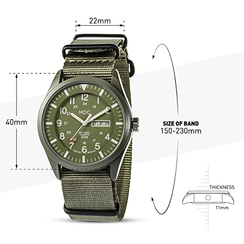Infantry Nylon Analog Men's Watch (Green Dial Green Colored Strap)