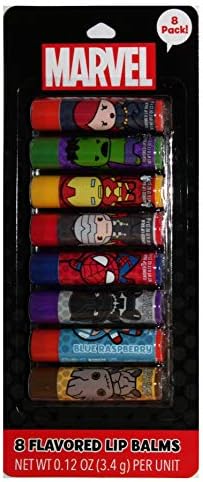 Taste Beauty Marvel Comic Book–Themed Flavored Lip Balm Variety Pack, 8 Tubes