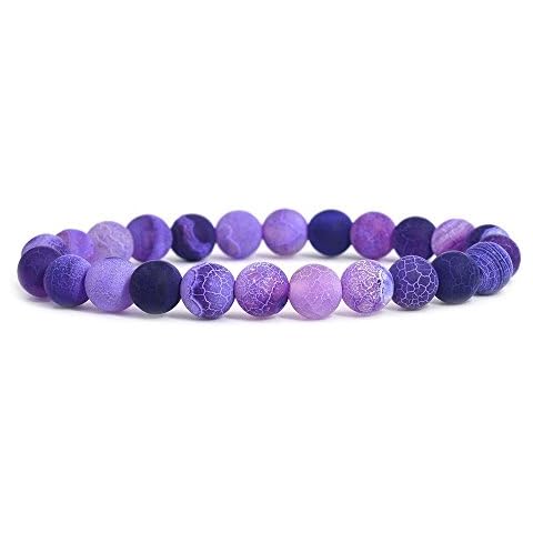 Purple Agate 8mm Stretch Bracelet by Justinstones Cover