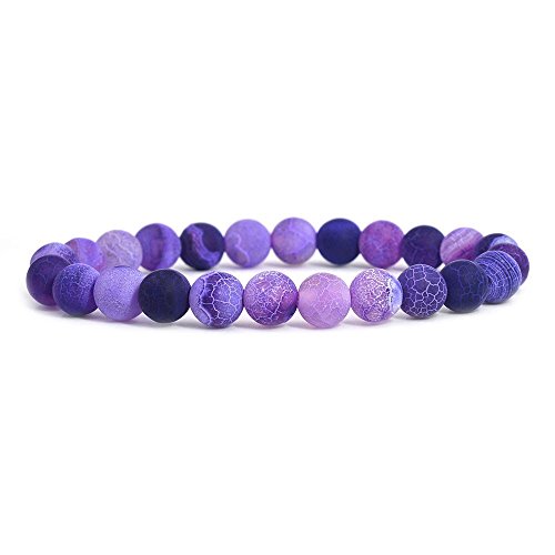 Image of Justinstones Gem Semi Precious Gemstone 8mm Round Beads Stretch Bracelet 7 Inch Unisex