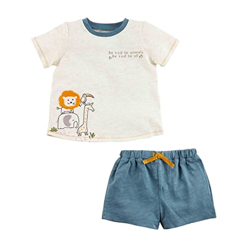 Ensemble short pour enfants motif jungle idéal pour les journées d été en coton