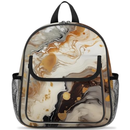 Sac à dos école garçons filles marbre abstrait voyage unique