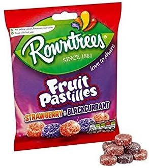 Rowntrees Red and Black Fruit Pastilles Bag 143g (Pack of 2)