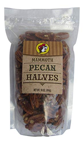 Buc-Ees Mammoth Pecan Halves In A Resealable Bag, 16 Ounces