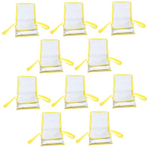 Alipis 10Pcs Insulated Pizza Bags Reusable Thermal Bag for Leftover Pizza Storage Insulated Cooler Bag for Bike Home Use