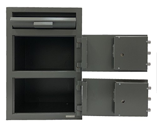 SOUTHEASTERN FL3020EE Double Door Money Bag Drop Depository Safe with Quick Access Electronic Lock